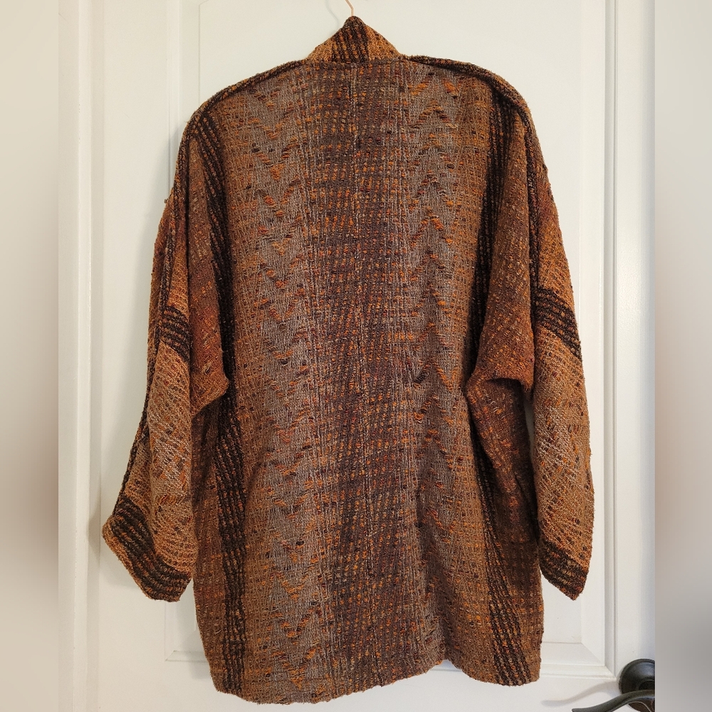 Arlene Wohl Womens Handwoven Open Front Jacket Cardigan Fiber Artist - Picture 7 of 12